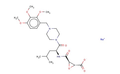 OXIRANECARBOXYLIC ACID, 3-(((3-METHYL-1-((4-((2,3,4-TRIMETHOXYPHENYL)METHYL)-1-PIPERAZINYL)CARBONYL)